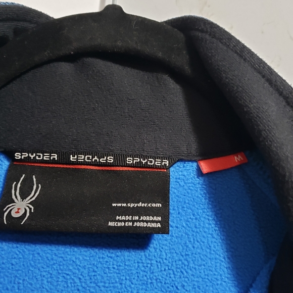 Spyder Outbound Pullover Sweatshirt Blue/Orange Men's Medium 186400 - Picture 2 of 8